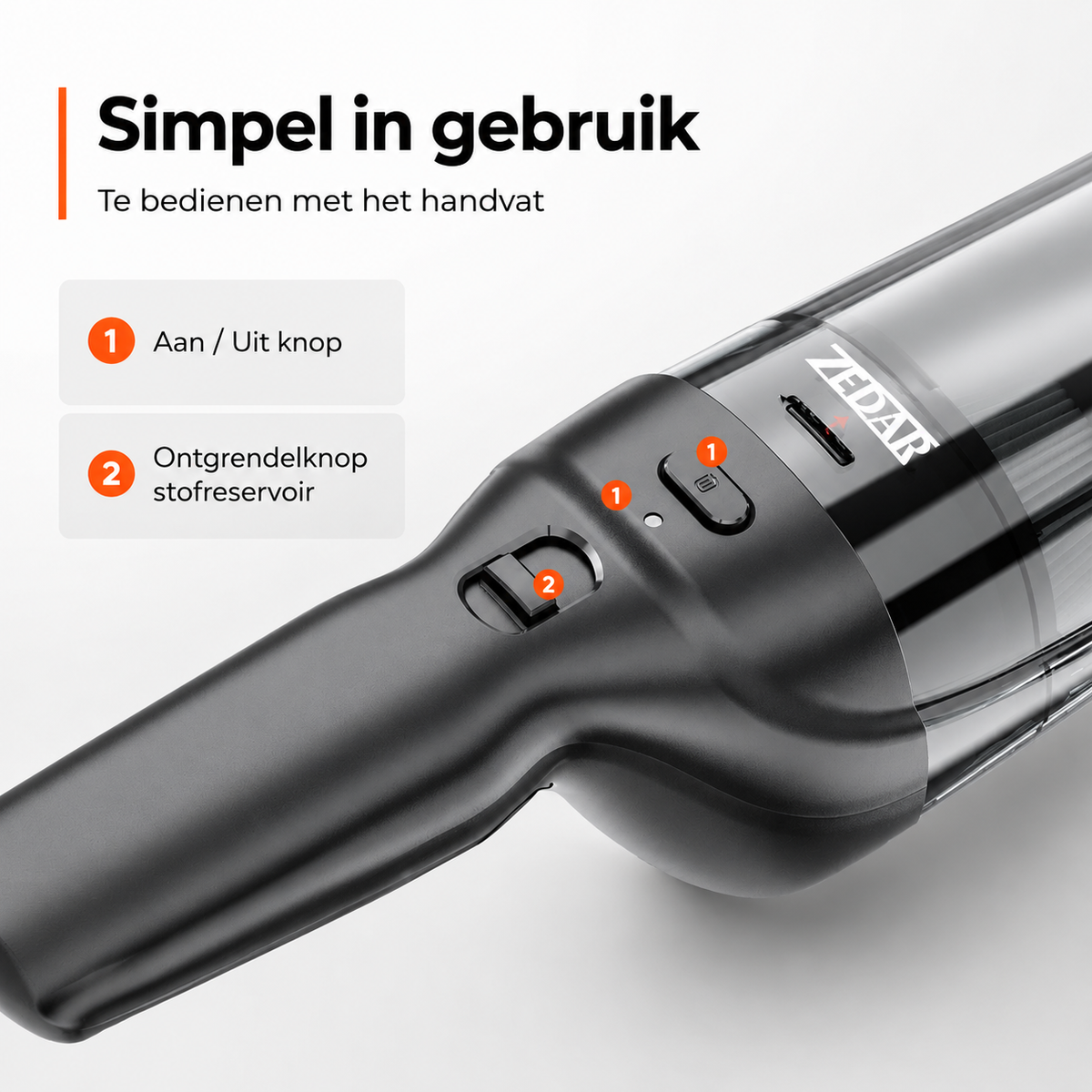 Zedar S500 eenvoudige bediening