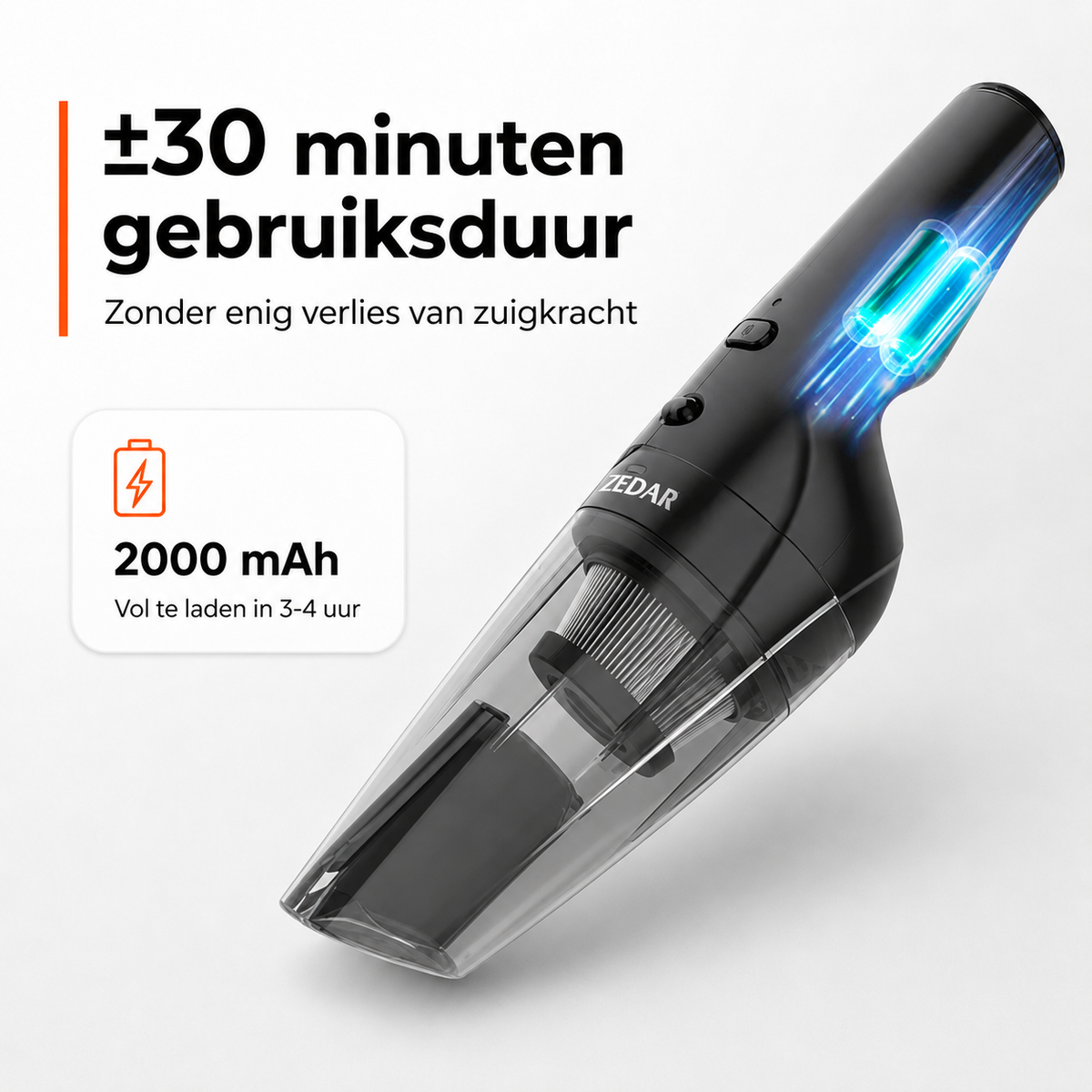 Zedar S500 batterij en gebruiksduur