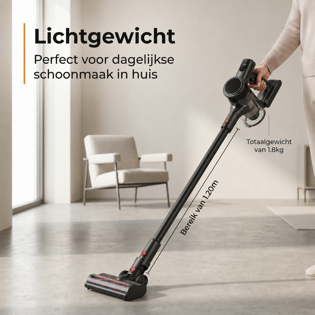 Zedar S900 lichtgewicht steelstofzuiger