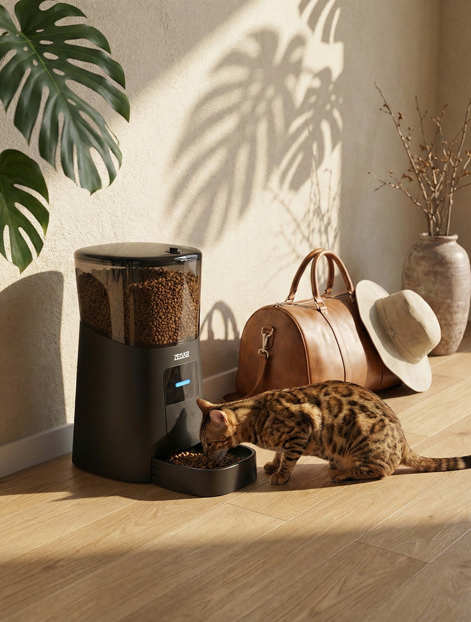 Automatische voerbak kat