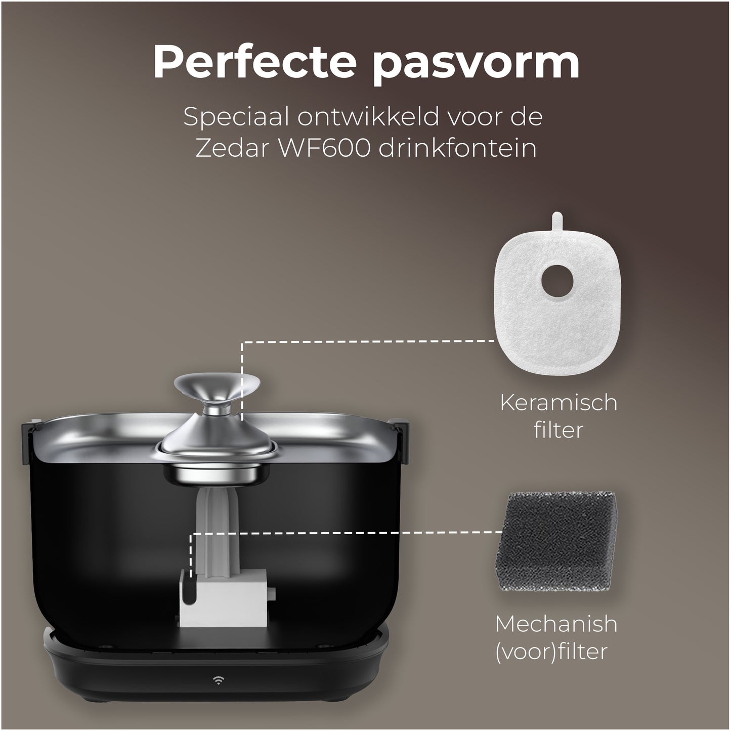 Zedar WF600 Filter - 4 Stück - Filterset für Trinkbrunnen